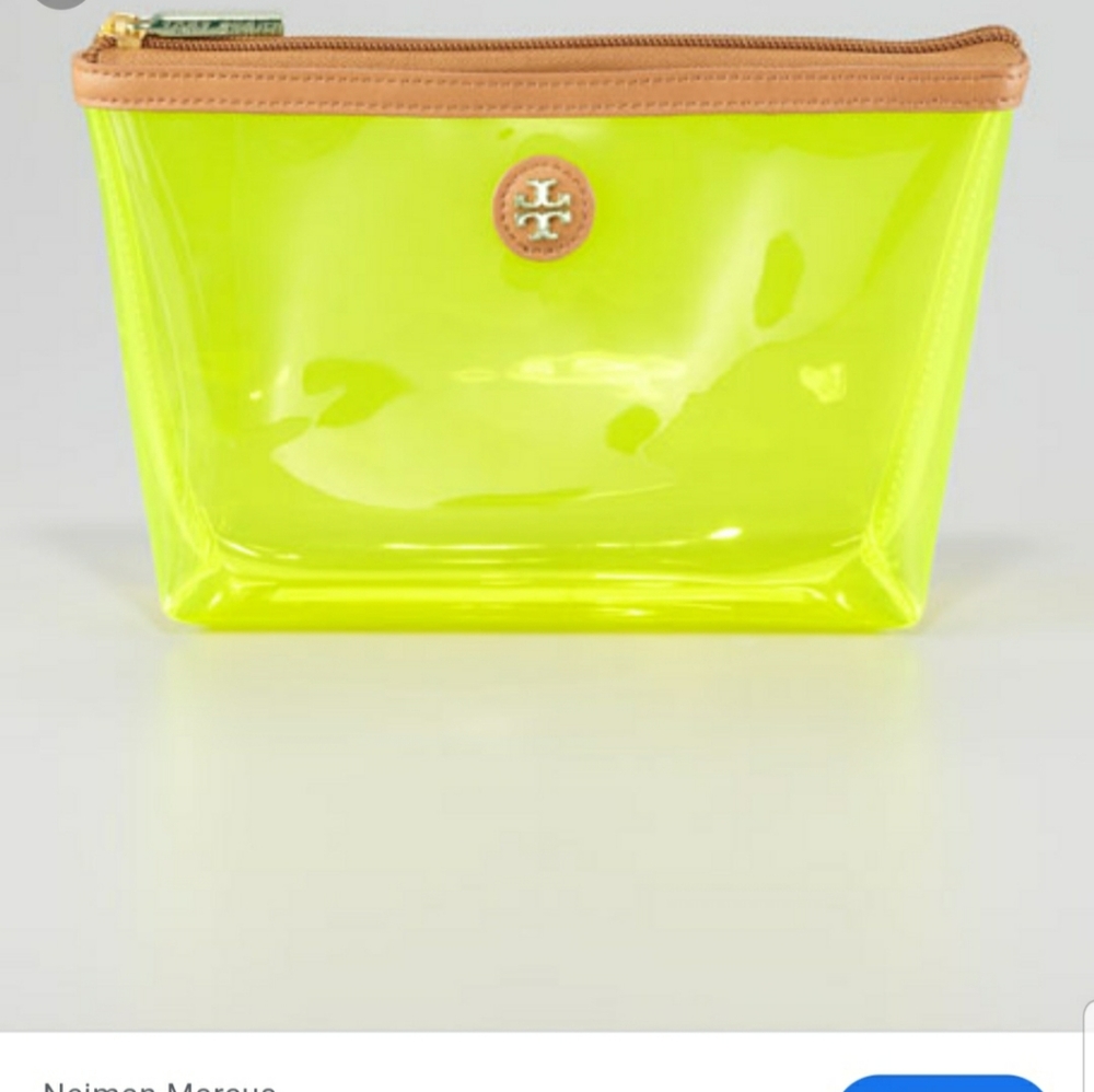 Tory Burch yellow glow cosmetic bag